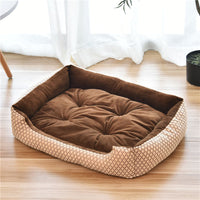 HKM-6148157 Large Dog Bed for Golden Retrievers - Cotton Dog Mat with Short Plush and High Elastic PP Cotton for Autumn and Winter Comfort