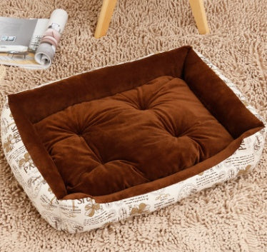 HKM-6148157 Large Dog Bed for Golden Retrievers - Cotton Dog Mat with Short Plush and High Elastic PP Cotton for Autumn and Winter Comfort