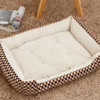 HKM-6148157 Large Dog Bed for Golden Retrievers - Cotton Dog Mat with Short Plush and High Elastic PP Cotton for Autumn and Winter Comfort