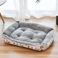 HKM-6148157 Large Dog Bed for Golden Retrievers - Cotton Dog Mat with Short Plush and High Elastic PP Cotton for Autumn and Winter Comfort