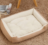 HKM-6148157 Large Dog Bed for Golden Retrievers - Cotton Dog Mat with Short Plush and High Elastic PP Cotton for Autumn and Winter Comfort