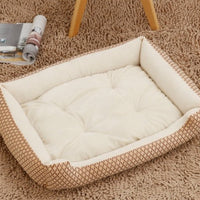 HKM-6148157 Large Dog Bed for Golden Retrievers - Cotton Dog Mat with Short Plush and High Elastic PP Cotton for Autumn and Winter Comfort