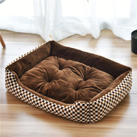 HKM-6148157 Large Dog Bed for Golden Retrievers - Cotton Dog Mat with Short Plush and High Elastic PP Cotton for Autumn and Winter Comfort
