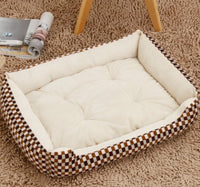 HKM-6148157 Large Dog Bed for Golden Retrievers - Cotton Dog Mat with Short Plush and High Elastic PP Cotton for Autumn and Winter Comfort