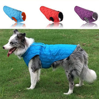 HKM-6148285 Two-Tone Plaid Dog Jacket in Red, Blue, and Purple - Sizes S to XXL