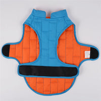 HKM-6148285 Two-Tone Plaid Dog Jacket in Red, Blue, and Purple - Sizes S to XXL