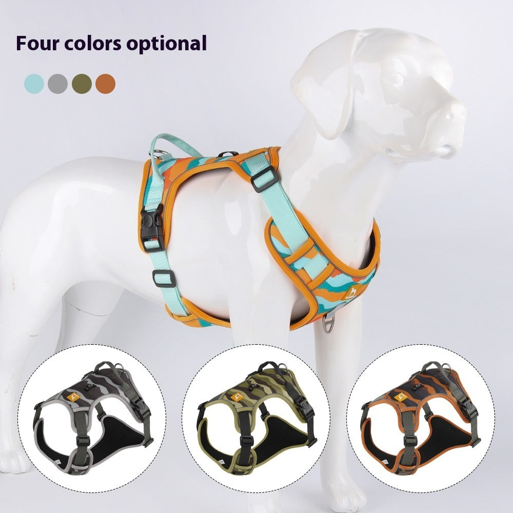 HKM-6149181 Reflective Commuter Dog Harness with Chest and Back Rope - Multiple Colors Available
