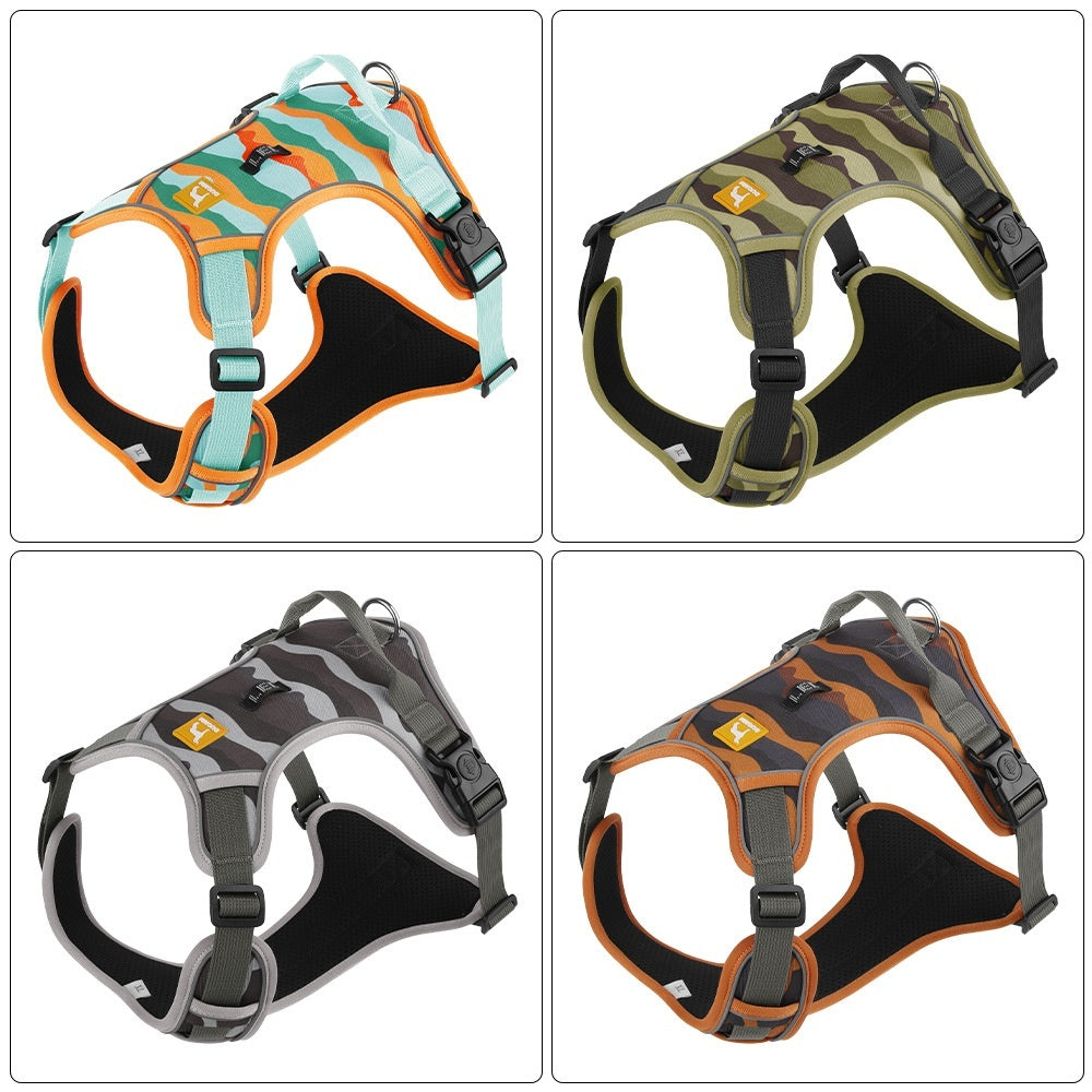 HKM-6149181 Reflective Commuter Dog Harness with Chest and Back Rope - Multiple Colors Available