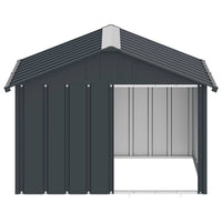 HKM-6149949 Galvanized Dog Kennel, Anthracite Color, 116.5 x 103 x 81.5 cm with 47 x 57 cm Entrance