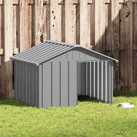 HKM-6149949 Galvanized Dog Kennel, Anthracite Color, 116.5 x 103 x 81.5 cm with 47 x 57 cm Entrance