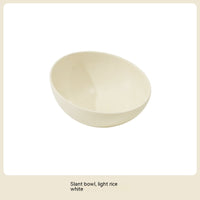 HKM-6150077 Ceramic Beveled Cat Bowl - 300ml, 15cm Diameter, Durable Design