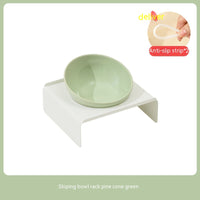HKM-6150077 Ceramic Beveled Cat Bowl - 300ml, 15cm Diameter, Durable Design