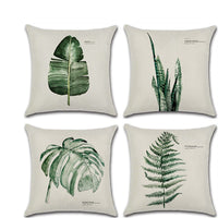 HKM-615187 Elegant Flax Leaf Cushion Cover - Modern Simple Design with PP Cotton Filling
