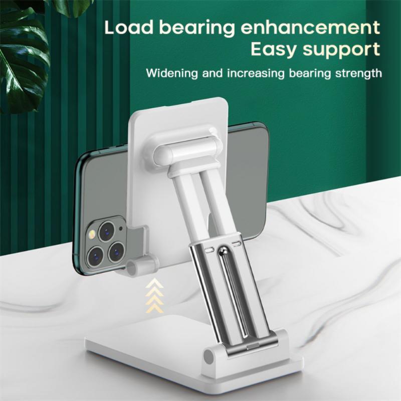 HKM-615187 Universal Dual-Rod Adjustable Bracket for Phablet Devices - Desktop Stand in Black or White