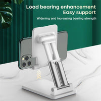 HKM-615187 Universal Dual-Rod Adjustable Bracket for Phablet Devices - Desktop Stand in Black or White