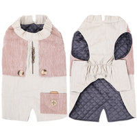 HKM-6152253 Classic Polyester Pocket Vest for Winter in Beige, Beige Blue, and Grey