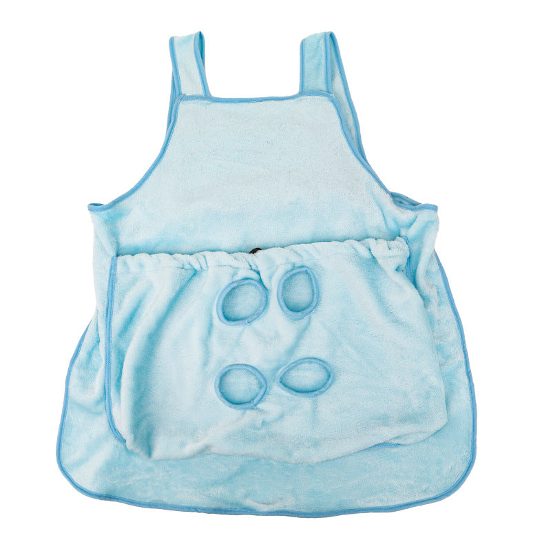HKM-6153149 Adjustable Pet Carrier Apron for Outdoor Travel - Cozy Plush Chest Bag for Small Cats and Dogs