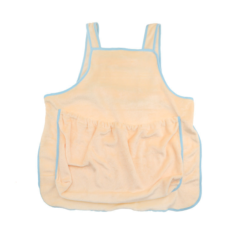 HKM-6153149 Adjustable Pet Carrier Apron for Outdoor Travel - Cozy Plush Chest Bag for Small Cats and Dogs