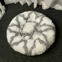 HKM-6153917 Multicolor Plush Round Nest Bed for Dogs and Cats - Various Sizes Available