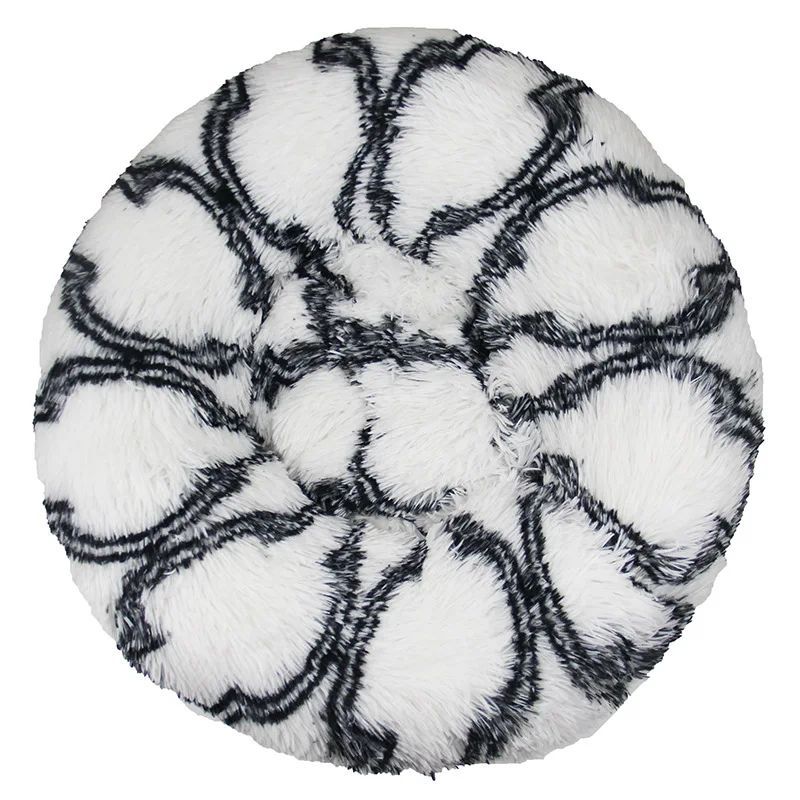 HKM-6153917 Multicolor Plush Round Nest Bed for Dogs and Cats - Various Sizes Available