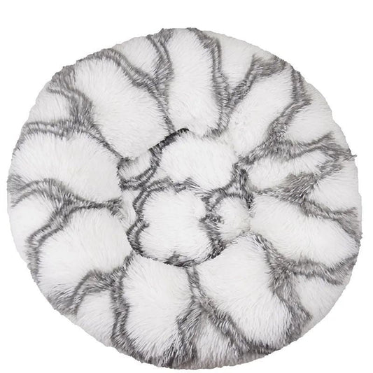 HKM-6153917 Multicolor Plush Round Nest Bed for Dogs and Cats - Various Sizes Available