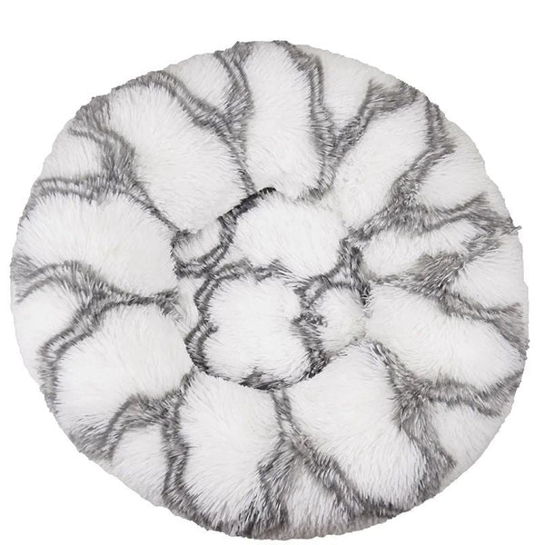 HKM-6153917 Multicolor Plush Round Nest Bed for Dogs and Cats - Various Sizes Available