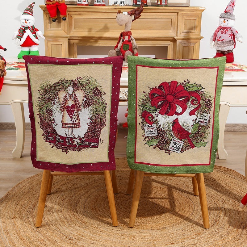 HKM-615443 Cartoon Printed Chair Cover for Old Man Style, Classic Cloth Stool Protector