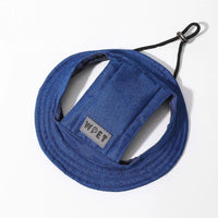 HKM-6154685 Denim Sun Visor Cap for Dogs and Cats with Adjustable Ear Holes