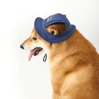 HKM-6154685 Denim Sun Visor Cap for Dogs and Cats with Adjustable Ear Holes