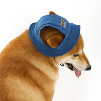HKM-6154685 Denim Sun Visor Cap for Dogs and Cats with Adjustable Ear Holes