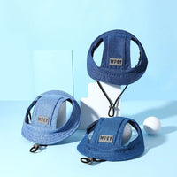 HKM-6154685 Denim Sun Visor Cap for Dogs and Cats with Adjustable Ear Holes