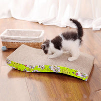 HKM-6155837 Corrugated Cardboard Cat Scratch Board - Nibble Toy for Cats (43x22x3.5cm)