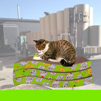HKM-6155837 Corrugated Cardboard Cat Scratch Board - Nibble Toy for Cats (43x22x3.5cm)
