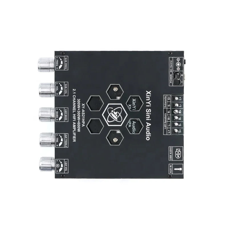 HKM-615635 High-Power 2.1 Channel Digital Amplifier Board, 300W x 2 + 600W TPA3255 Subwoofer Module