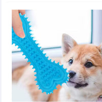HKM-6156477 Soft Rubber Dog Love Bone Toy for Molar Teeth Cleaning - Available in Pink, Green, Blue