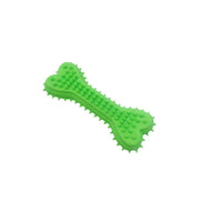 HKM-6156477 Soft Rubber Dog Love Bone Toy for Molar Teeth Cleaning - Available in Pink, Green, Blue