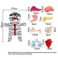 HKM-6157117 Plush Mummy Hide-and-Seek Pet Toy Set - Nine Interactive Pieces for Fun and Engagement