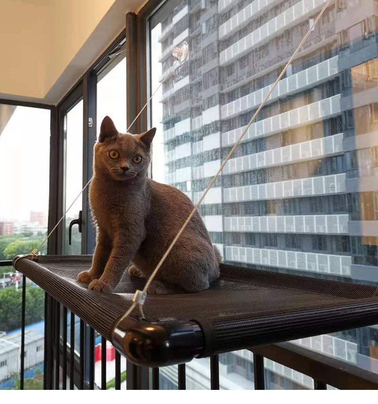 HKM-6157245 Suction Cup Cat Window Hammock in PVC Mesh, Flannel, and Sandwich Cloth Styles