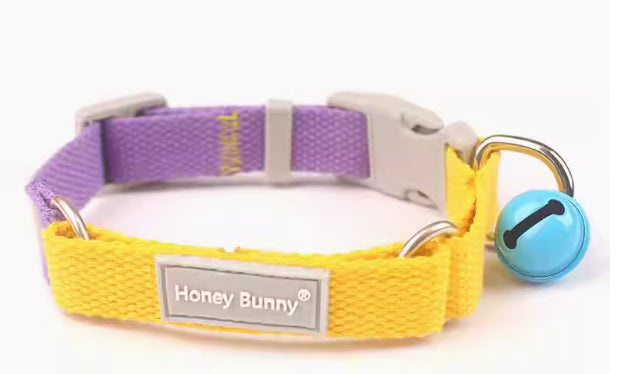 HKM-6157629 Colorful Adjustable Collar and Leash Set with Free Bell for Dogs