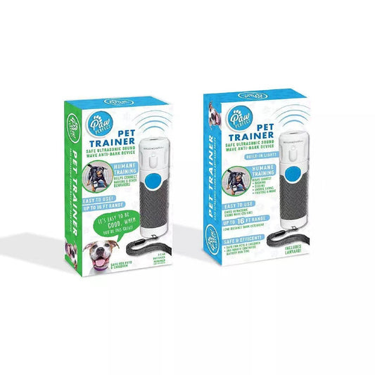 HKM-6158909 Ultrasonic Handheld Dog Trainer for Bark Control, White, ABS Material