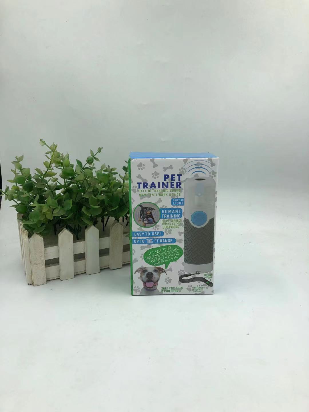 HKM-6158909 Ultrasonic Handheld Dog Trainer for Bark Control, White, ABS Material
