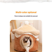 HKM-6159677 Ice Cream House Soft Plush Pet Bed in Various Colors and Sizes