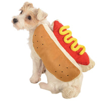 HKM-6159805 Hot Dog Costume for Pets - Fun Dog Clothing with Hook-and-Loop Fastener, Available in Multiple Sizes