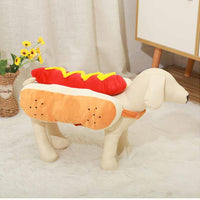 HKM-6159805 Hot Dog Costume for Pets - Fun Dog Clothing with Hook-and-Loop Fastener, Available in Multiple Sizes