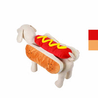 HKM-6159805 Hot Dog Costume for Pets - Fun Dog Clothing with Hook-and-Loop Fastener, Available in Multiple Sizes