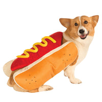 HKM-6159805 Hot Dog Costume for Pets - Fun Dog Clothing with Hook-and-Loop Fastener, Available in Multiple Sizes
