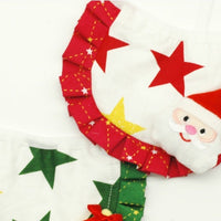 HKM-6161981 Christmas Pattern Cotton Pet Saliva Towel Bib for Dogs and Cats - Small and Large Sizes Available