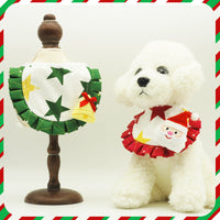 HKM-6161981 Christmas Pattern Cotton Pet Saliva Towel Bib for Dogs and Cats - Small and Large Sizes Available
