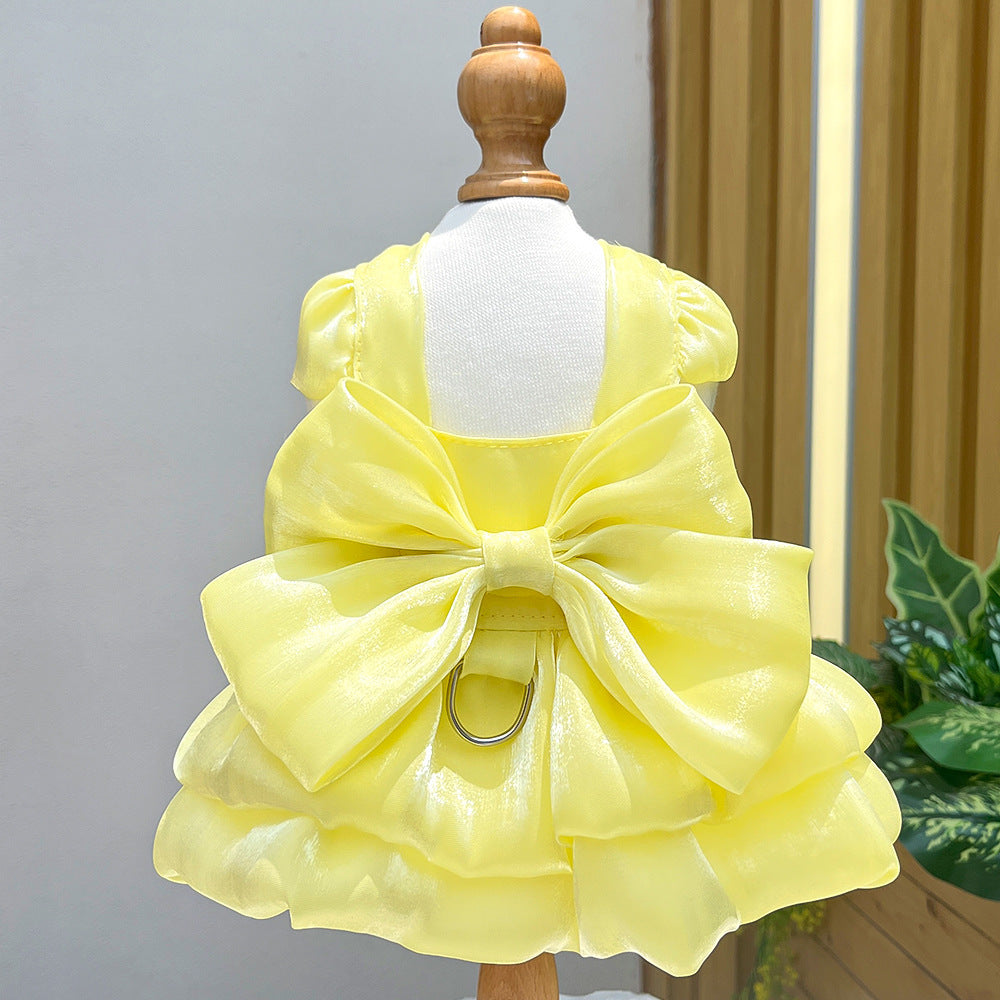 HKM-6163005 Elegant Pet Wedding Dress for Dogs and Cats in Various Colors and Sizes