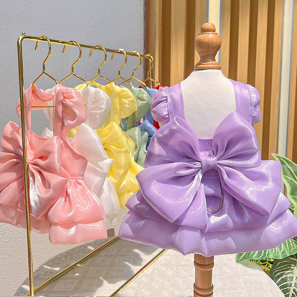 HKM-6163005 Elegant Pet Wedding Dress for Dogs and Cats in Various Colors and Sizes